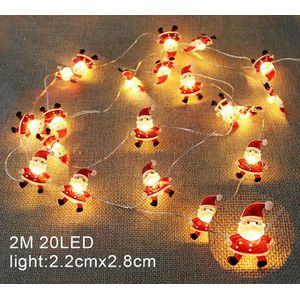 Kerst Lampjes Slinger Mini Kerstmannen (20 lampjes/2 meter)
