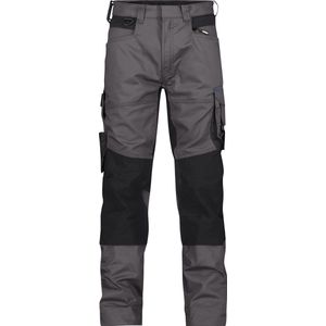 DASSY® Dynax Werkbroek met stretch en kniezakken - maat 44 - ANTRACIETGRIJS/ZWART