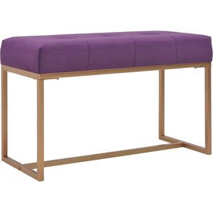 vidaXL - Bankje - 80 - cm - fluweel - paars