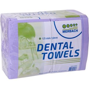 Voordeelverpakking 4 X Merbach dental towel paars, 4 x 125 stuks