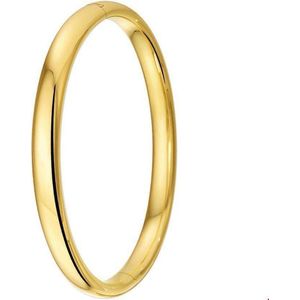 Quickjewels - Gouden bangle met scharnier - Halfronde Buis 7 X 64 mm