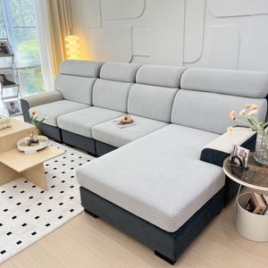 FancySofas Bankhoes Classic - Zitkussenhoes (M) - Machinewasbaar & Stretchy - Bankhoezen voor Hoekbank - Hondendeken bank - Hondenkleed - Bankbeschermer - Zetelhoes - Zetelovertrek - Sofa Cover - 30 Dagen Risicoloos Uitproberen - Silver Grey