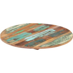 vidaXL - Tafelblad - rond - 15-16 - mm - 80 - cm - massief - gerecycled - hout