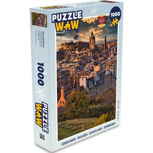 Puzzel Gebouwen - Wolken - Schotland - Edinburgh - Legpuzzel - Puzzel 1000 stukjes volwassenen