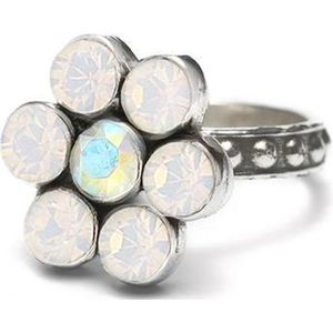 Dolce Luna Ring Flower wit