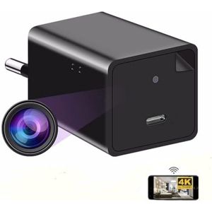 Spy camera wifi met app - Spy camera draadloos - Mini camera spy wifi - Mini camera draadloos - Spionage camera draadloos klein - 10 x 5 x 8 cm - Zwart