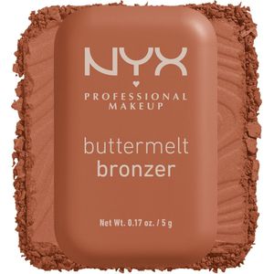NYX Professional Make Up Buttermelt Bronzer - Blijft tot 12u zitten - Verrijkt met mango-, amandel- en sheaboter - Butta Ballin - 5gr