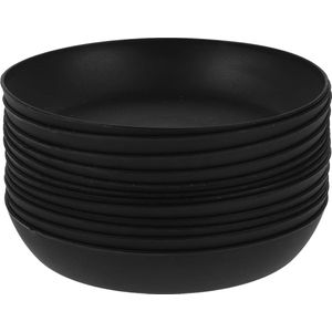 Bloempot, onderzetter, rond, 11 cm, aanzet, schoteltje, druppelbakjes, rond, kunststof, voor binnen en buiten, tuin, zwart