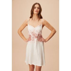 Suwen- Dames Slipdress / Nachthemd Sexy- Nachtkleding Wit Maat S