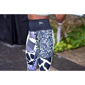 Pfeka Afrikaanse Prints dames high waist dieren print leggings yoga pants MAAT M