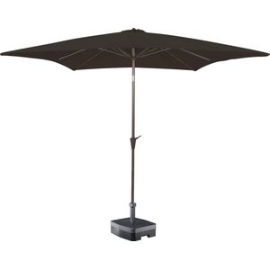 Kopu® Malaga Parasol Vierkant 200x200 cm met Knikarm - Antraciet