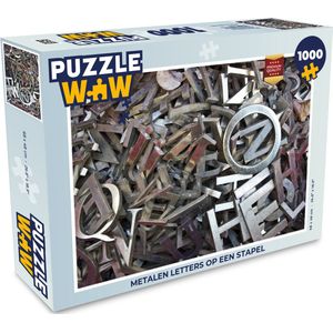 Puzzel Metalen letters op een stapel - Legpuzzel - Puzzel 1000 stukjes volwassenen