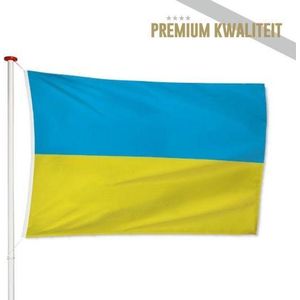 Oekraïense Vlag Oekraïne 100x150cm - Kwaliteitsvlag - Geschikt voor buiten