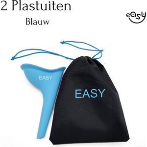 Plastuit - Blauw 2 - Plastuit voor vrouwen - Plastuitjes - Urinaal - Siliconen-plaskoker - Plas zak