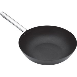 Professionele non-stick inductieveilige wok van koolstofstaal - 30 cm (12"")