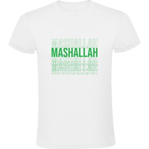 Mashallah Heren T-shirt |  Arabisch | waardering | dankbaar | god | Wit