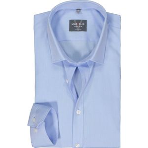 MARVELIS super slim fit overhemd - popeline - lichtblauw - Strijkvriendelijk - Boordmaat: 37
