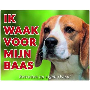 Beagle Waakbord - Ik waak voor mijn baas