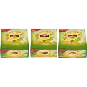 3x LIPTON - Green tea Bright citrus - 100 theezakjes