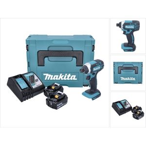 Makita DTD 152 RFJ accu slagmoersleutel 1/4"" 18V 165Nm + 2x oplaadbare batterijen 3.0Ah + lader in Makpac