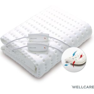 Wellcare WE167UBTHD Eco Fleece 2P elektrische warmte onderdeken met timer en 4D DWF technologie