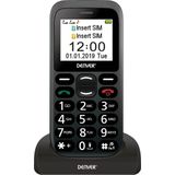 Denver Senioren telefoon BAS18300M - GSM met oplaadstation - Mobiele telefoon met SOS knop - Simlock vrij