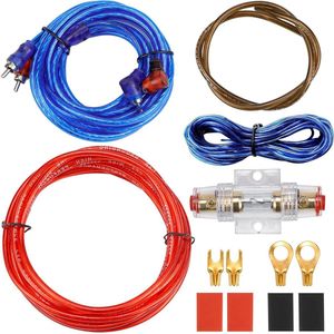 Bedradingsset 10 A stroomkabel voor autoversterker - versterker luidspreker auto 1500 W - zekeringhouder auto's .