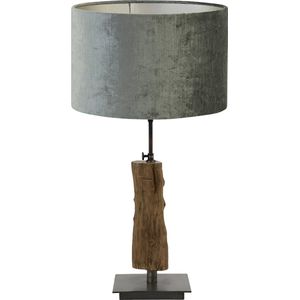 Light and Living tafellamp - zwart - hout - SS103010
