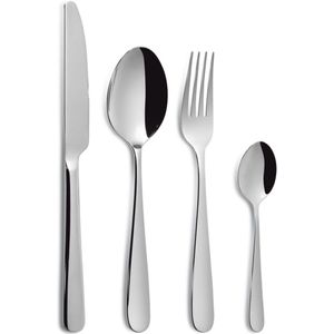 Comas Chef 24-delig bestek, tafelbestek, 18/10 roestvrij staal, zilverkleurig, 0706