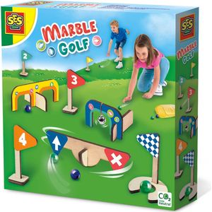 SES - Knikker Golf Parcours - maak je eigen parcours - overal te spelen - met handige knikkerzak