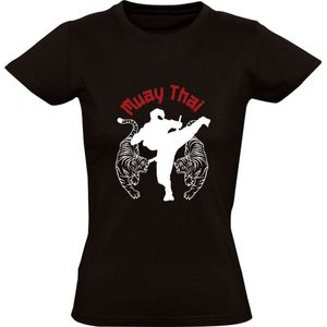 Muay Thai Dames T-shirt - vechtsport - vechtkunst - kickboksen - zelfverdediging - thailand - training - boksen