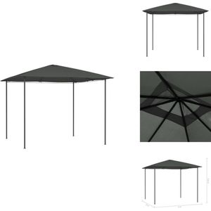 vidaXL Prieel - Priëlen - Prieëlen - Tuinprieel - Prieel 160 g/m² 3x3x2,6 m antracietkleurig