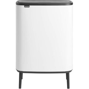 Prullenbak 60 liter Recycling White - Bo Touch Bin Binnenemmer - 60L Prullenbak 60 liter