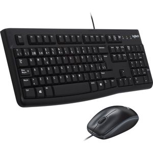 Keyboard and Optical Mouse Logitech 920-002550 USB Black Spanish Qwerty
