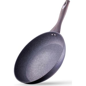 Frying Pan 28 cm Induction Pan - Aluminium Pan Non-Stick - Frying Pan 28 cm Induction - Nonstick Frying Pan - Coated Pan for Gas Hob - ""Granite"" Coating Induction Pan