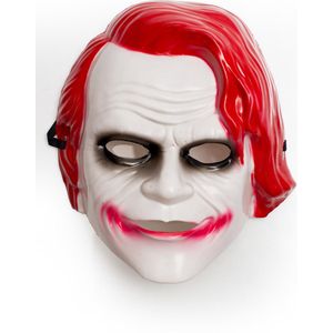 Partychimp Voordeelverpakking 6 stuks Joker Masker Rood Halloween Masker Voor Bij Halloween Kostuum Volwassenen Carnavalskleding Heren Carnavalskleding Dames Carnaval Accessoires Carnaval - Pvc - 6-Pack