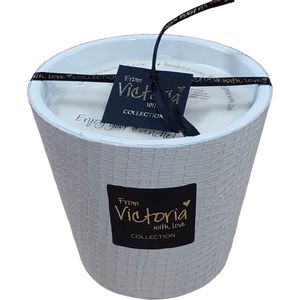 Victoria with Love - Kaars - Geurkaars - Croco White - Medium - Leder op glas - Indoor