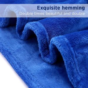 Deken met mouwen, tv-deken met mouwen, mouwdeken met zachte gezellige pluche, geschikt voor bank, bed 1,5 x 2 m (klassiek blauw)