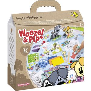 Woezel & Pip XL Knutselkoffer met knutselbenodigheden, creatief speelgoed voor jongens en meisjes - Bambolino Toys - knutselbox - knutselpakket