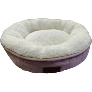 I-Cigo warme, zachte  en comfortabele hondenmand, kattenmand. Roze 53x14 cm. Ronde mand