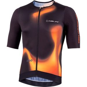 Nalini Heren Fietsshirt korte mouwen - wielrenshirt Goud Zwart - LASER JERSEY Gold/Black - XXL