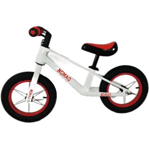 Loopfiets - kindersportbalans fiets - Fiets zonder pedaal - competitieve kindersportbalans fiets - 12 inch - voor kinderen van 2 3 4 5 6 7 jaar voor jongens en meisjes - Verstelbare stoel - Luchtbanden - Comfortabel en zeer licht - Zwart en Wit