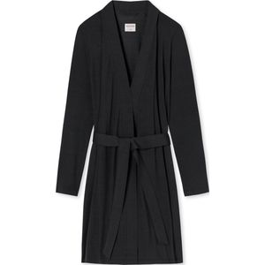 SCHIESSER Essentials badjas - dames kamerjas modal zwart - Maat: XL