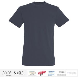 Sol's Heren T-Shirt 100% biologisch katoen Ronde hals Mouse Grey Maat L