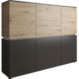 Meubella - Dressoir Lucas - Grijs - Eiken - 165,5 cm