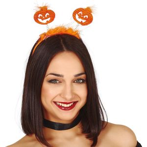 Halloween diadeem - pompoen - one size - oranje - meisjes/dames
