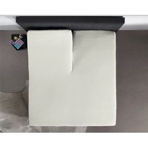 Splittopper Jersey Hoeslaken - 160X220 - ecru