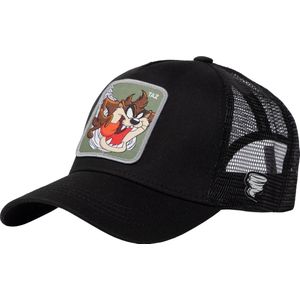 Capslab Freegun Looney Tunes Trucker Cap CL-LOO-1-TAZ3, Mannen, Zwart, Pet, maat: One size