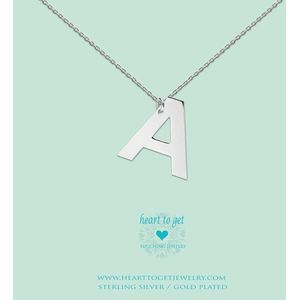 Heart to Get - Grote Letter I - Ketting - Zilver