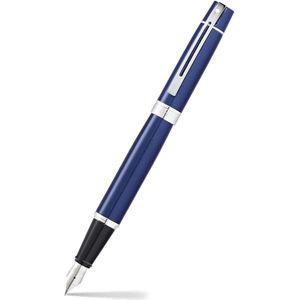 Sheaffer vulpen - 300 E9341 - F - Glossy blue chrome plated - SF-E0934143